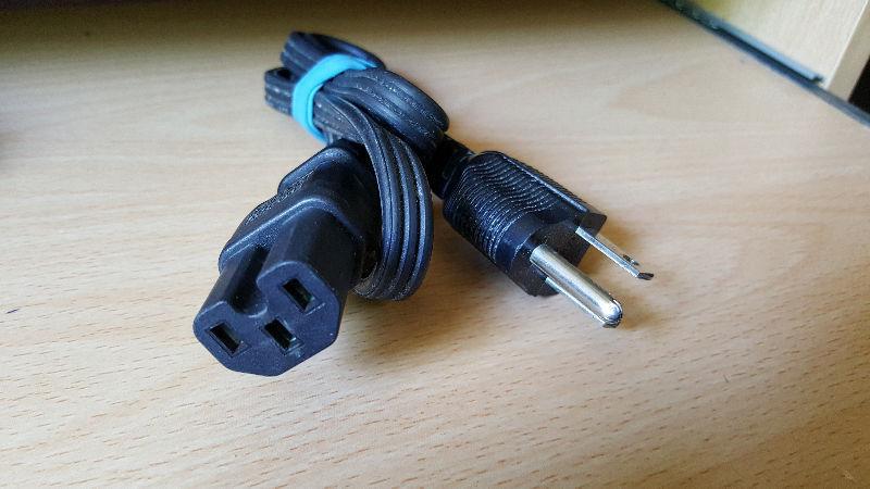 3 Prong Power Cord for Laptop Chargers with rectangular holes