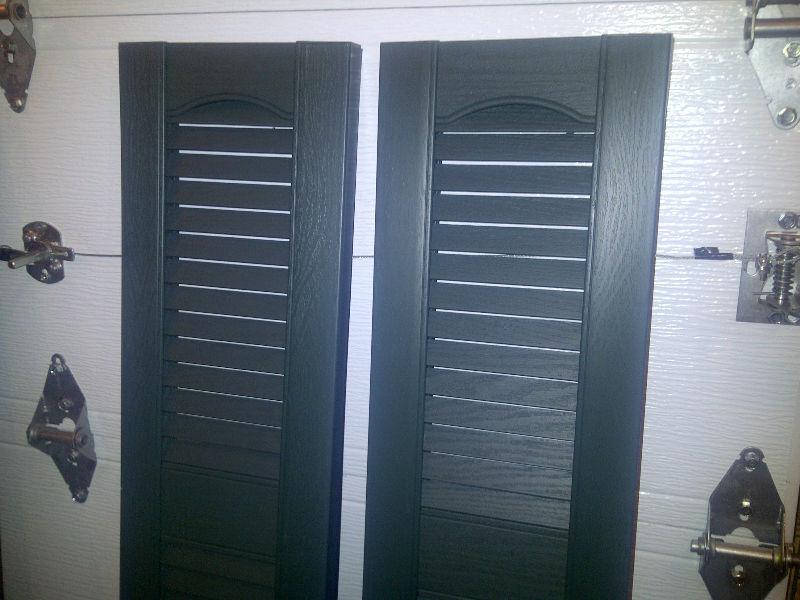 Set of New Window Shutters for a Shed