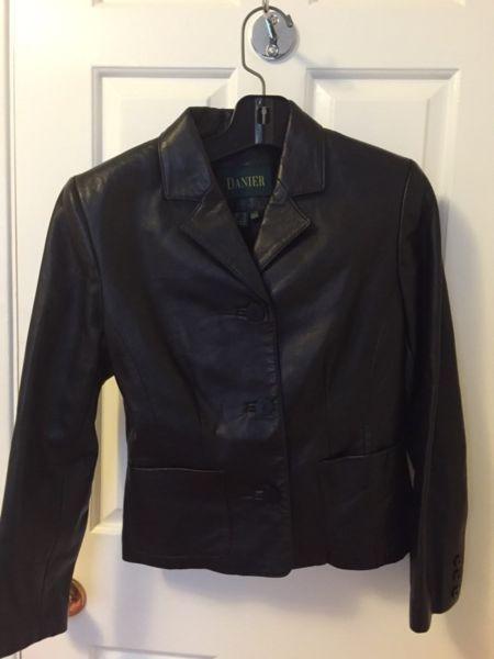 Women's Danier Leather Jacket (Black)
