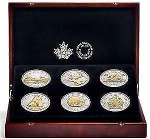 2015 BIG COIN SET - 5OZ. PURE S1LVER GOLD PLATING- ONLY 350 SETS