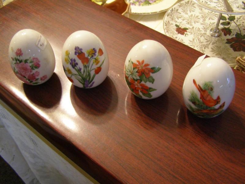 Collection of Avon Porcelain Eggs
