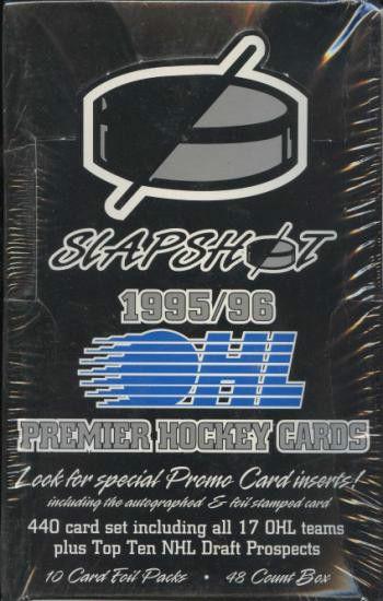 1995-96 SLAPSHOT hockey cards .... ONTARIO HOCKEY LEAGUE ... box