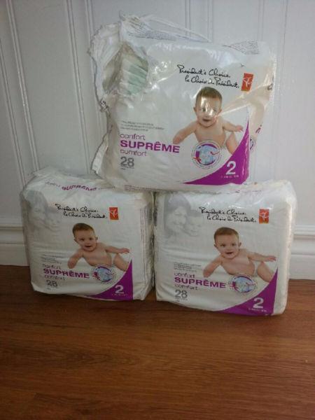 3 Packs of Size 2 Diapers - New