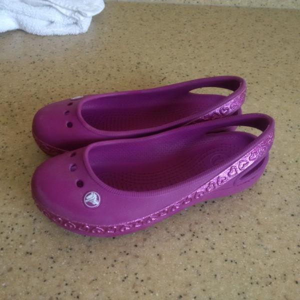 Purple Crocs MaryJanes Size 11 MINT