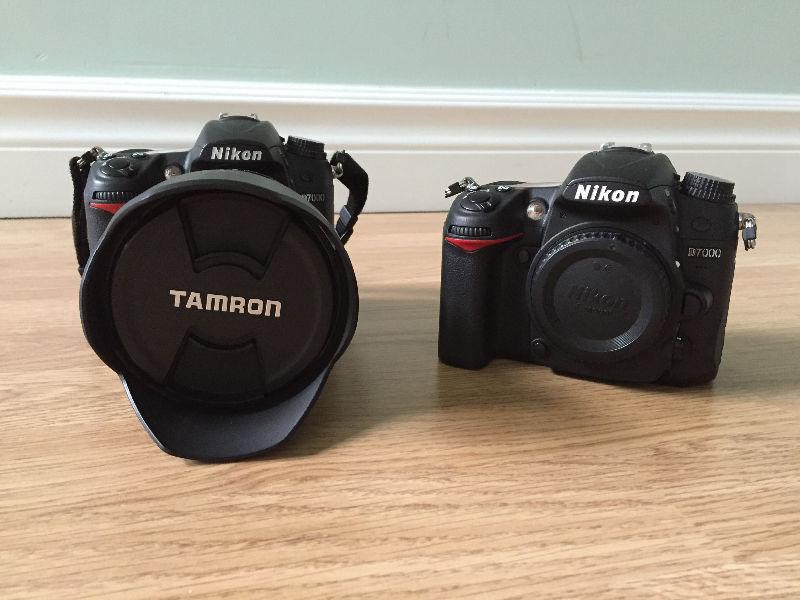 TWO NIKON D7000 CAMERAS AND TAMRON 24-70mm f2.8 lens