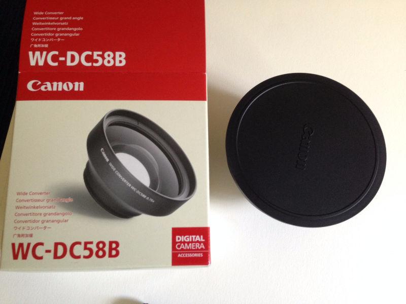 Canon Wide Angle Converter Lens DC58B for G7 & G9 & A650 IS