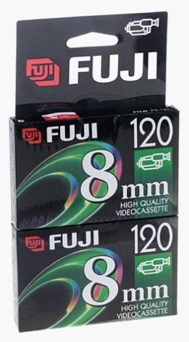 Two fujifilm 8mm video cassettes