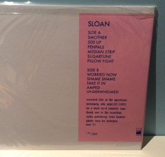 RARE VINYL LP - Sloan - Is That All I Get? Live in Winnipeg 1993