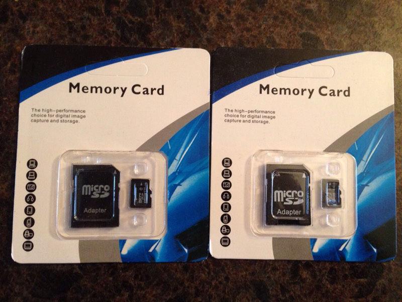 128 and 64 gig memory cards