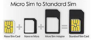 60 nano sim to micro sim to regular sim converters