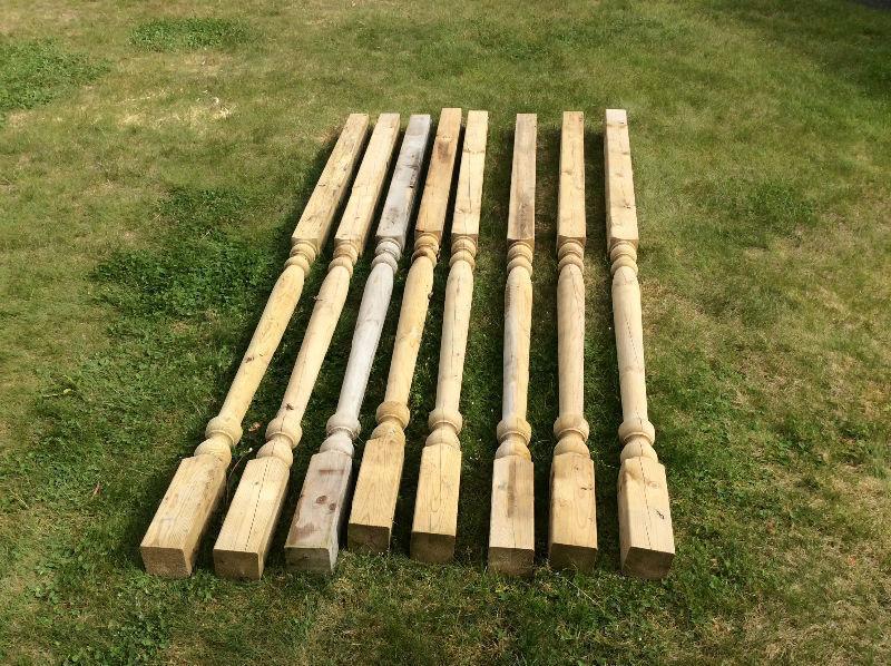7 Traditional Pressure Treated Porch Posts. 4x4 X 96ins