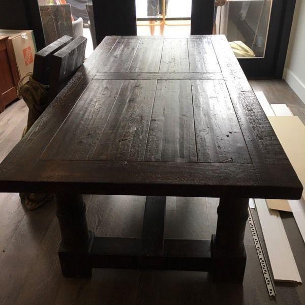 Solid wood restoration hardwood 7' table