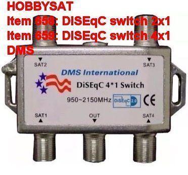 DMS 2x1 4x1 DiSEqC LNB switch 4 satellites