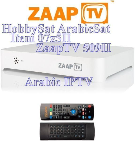 ZaapTV HD509 II Arabic IPTV Media Box 1400 channels Airmouse