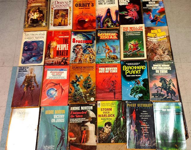 Over 200 Vintage 1950's 1960's Sci Fi Pocket Books