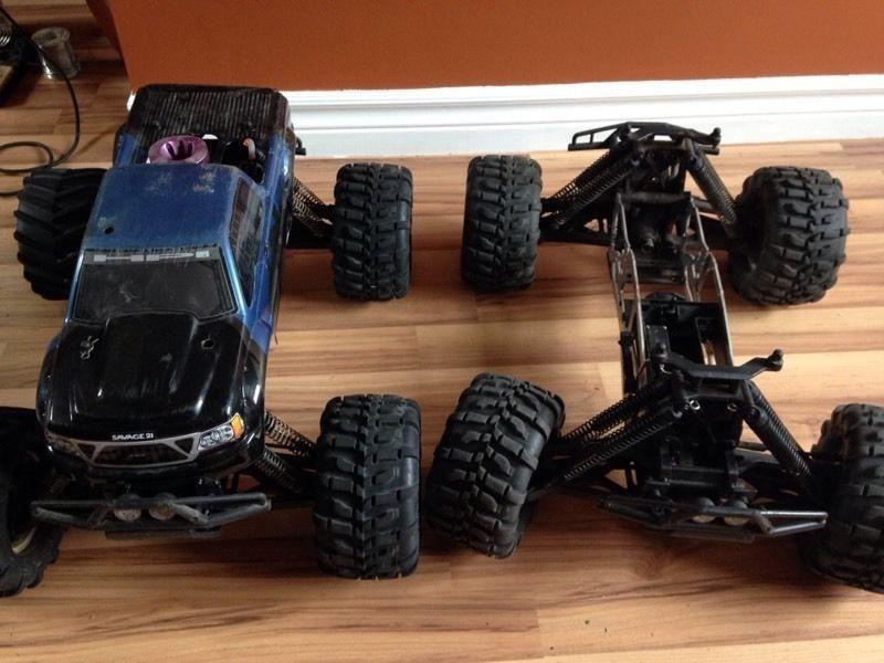 HPI savage nitro 25, a parts truck and tons of extras