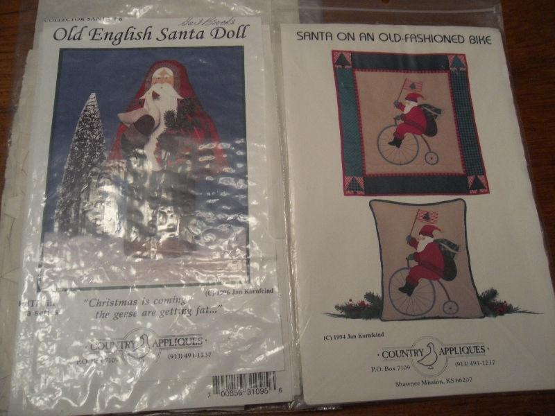Christmas craft and quilt patterns - 3 for $10