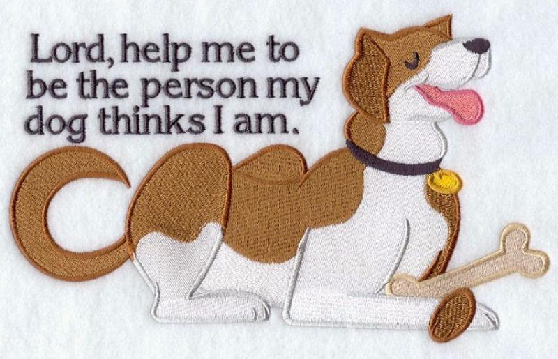 The Person My Dog Thinks I Am Embroidered Block