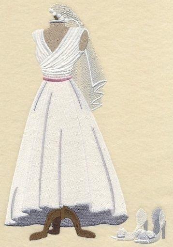 Wedding Dress Form - Bride Embroidered Block