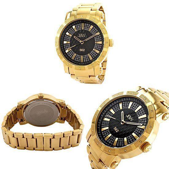 JBW 562 18K gold watch w/ 12 diamonds