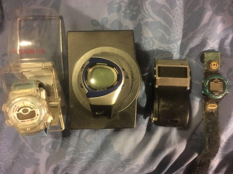 Lot of 4 old digital watches