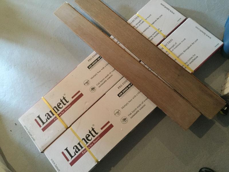 Unopened boxes of Laurentian Hardwood