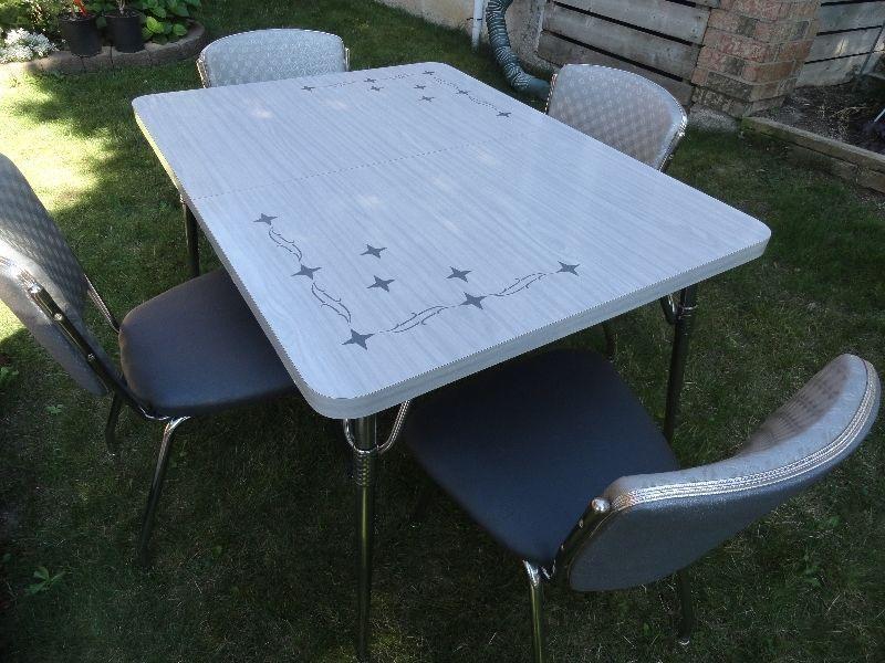 Vintage 50's Chrome Table and Chairs