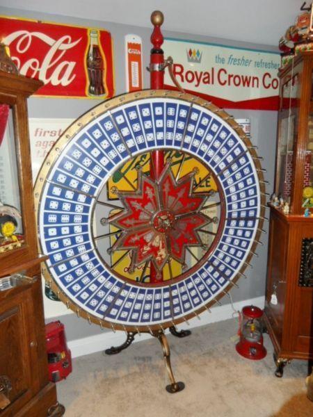 1930s Original H.C. Evans & Co. Gaming Wheel