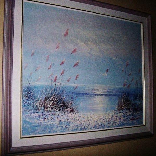 REDUCED !!!Canvas Painting of a Seaside