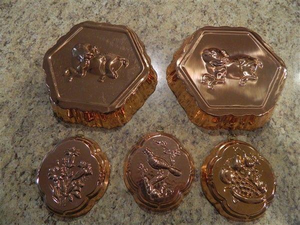 4 Copper Wall hangings 2 large 2 smaller