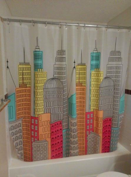 Shower curtain (cityscape) for sale!