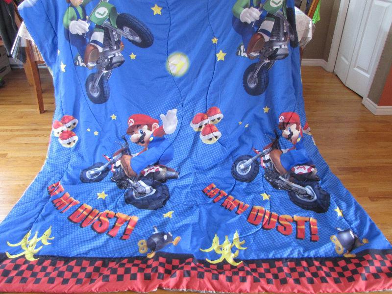 Mario Bedding Set includes Curtains, Sheet Set and Comforter