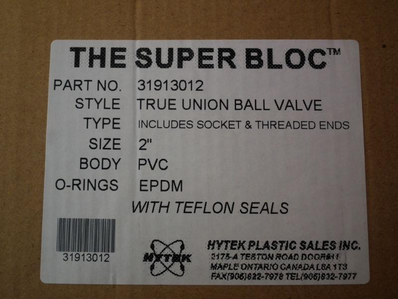 PVC True Union Ball Valves with Teflon Seats (The Super Bloc)