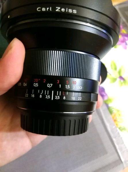 A carl zeiss 18 f 3.5 for canon