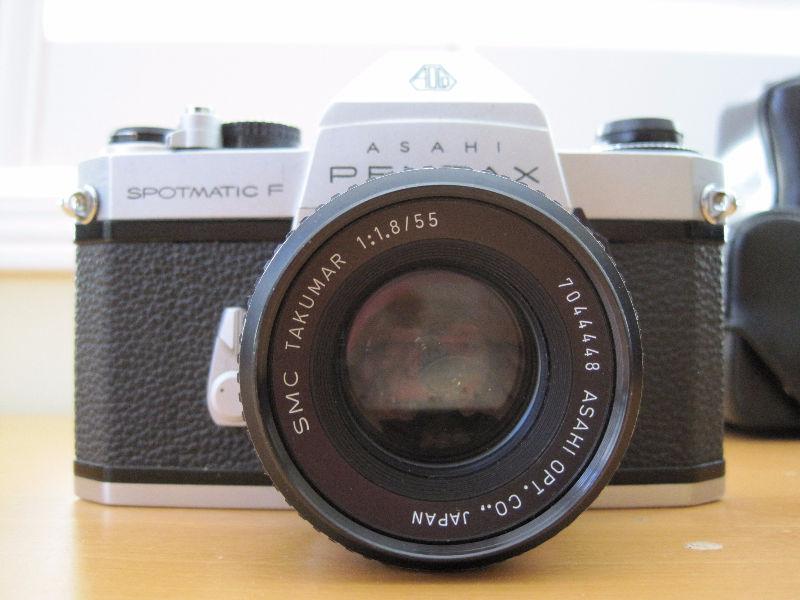 Pentax Spotmatic F & Takumar SMC 50 1.8 Lens