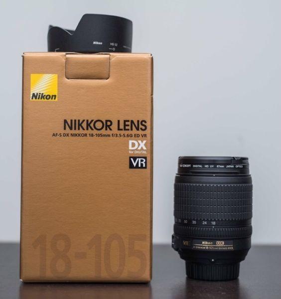 Mint Nikon 18 105mm VR lens