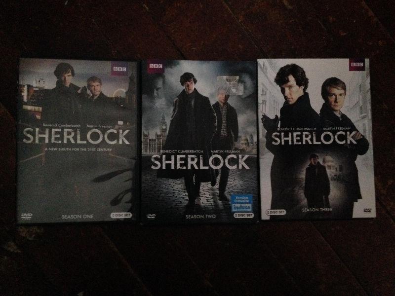 Sherlock season 1-3 DVDs