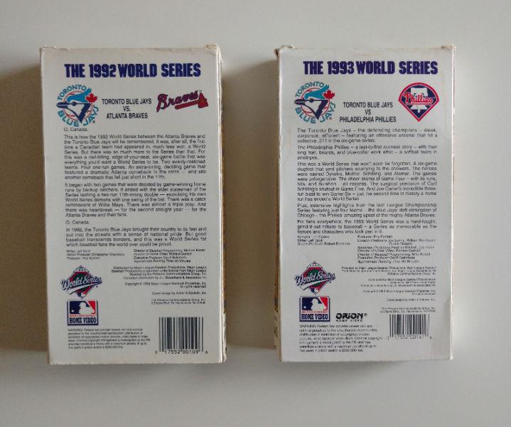 Toronto Blue Jays World Series VHS Tapes