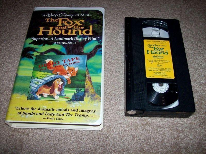 Disney The Fox and the Hound Demo VHS tape