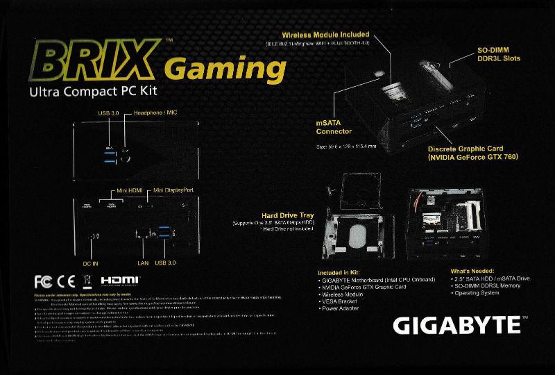 GIGABYTE BRIX Gaming Ultra Compact PC