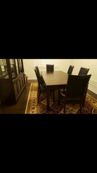 9 piece dining set - solid wood. - BEST OFFER