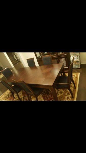 9 piece dining set - solid wood. - BEST OFFER