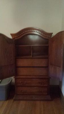 MOVING SALE!!! SOLID WOOD ARMOIRE