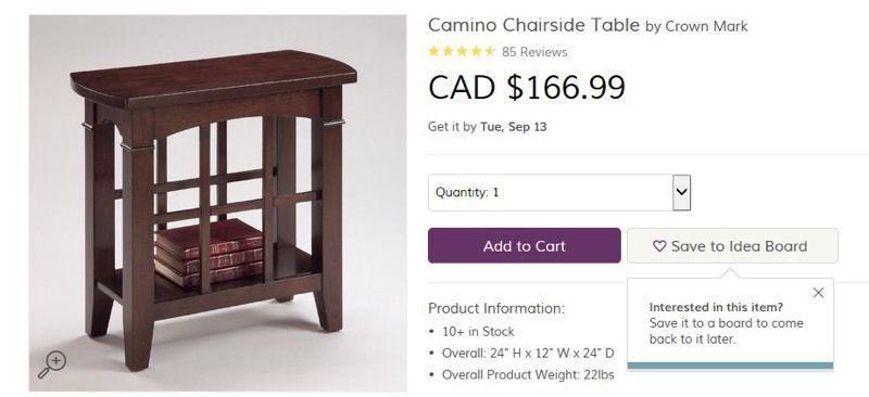 Brand new side table from Wayfair