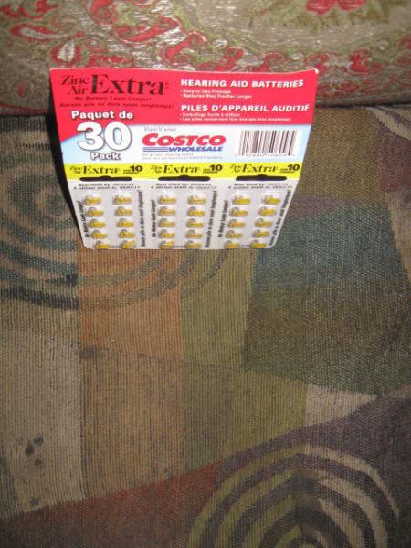 New Costco Hearing Aid Batteries Zinc Air Extra Size 312/30 Pack