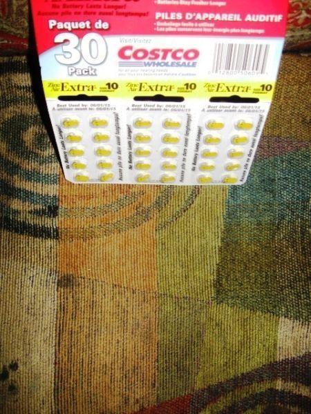 New Costco Hearing Aid Batteries Zinc Air Extra Size 312/30 Pack