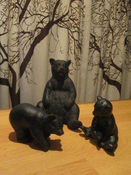 Ceramic black bears