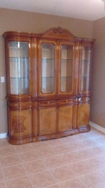 Imported Italian Cherrywood Dining Hutch