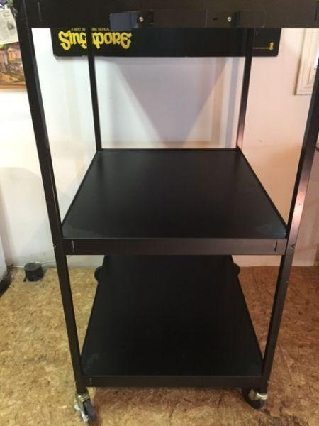 AUDIO VISUAL STAND ~STEEL HEAVY DUTY 3 shelves