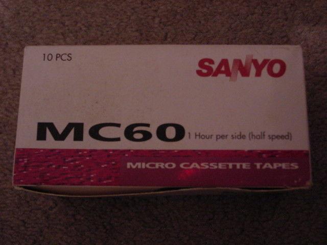 New Case of 10 Sanyo Micro Cassette Tapes